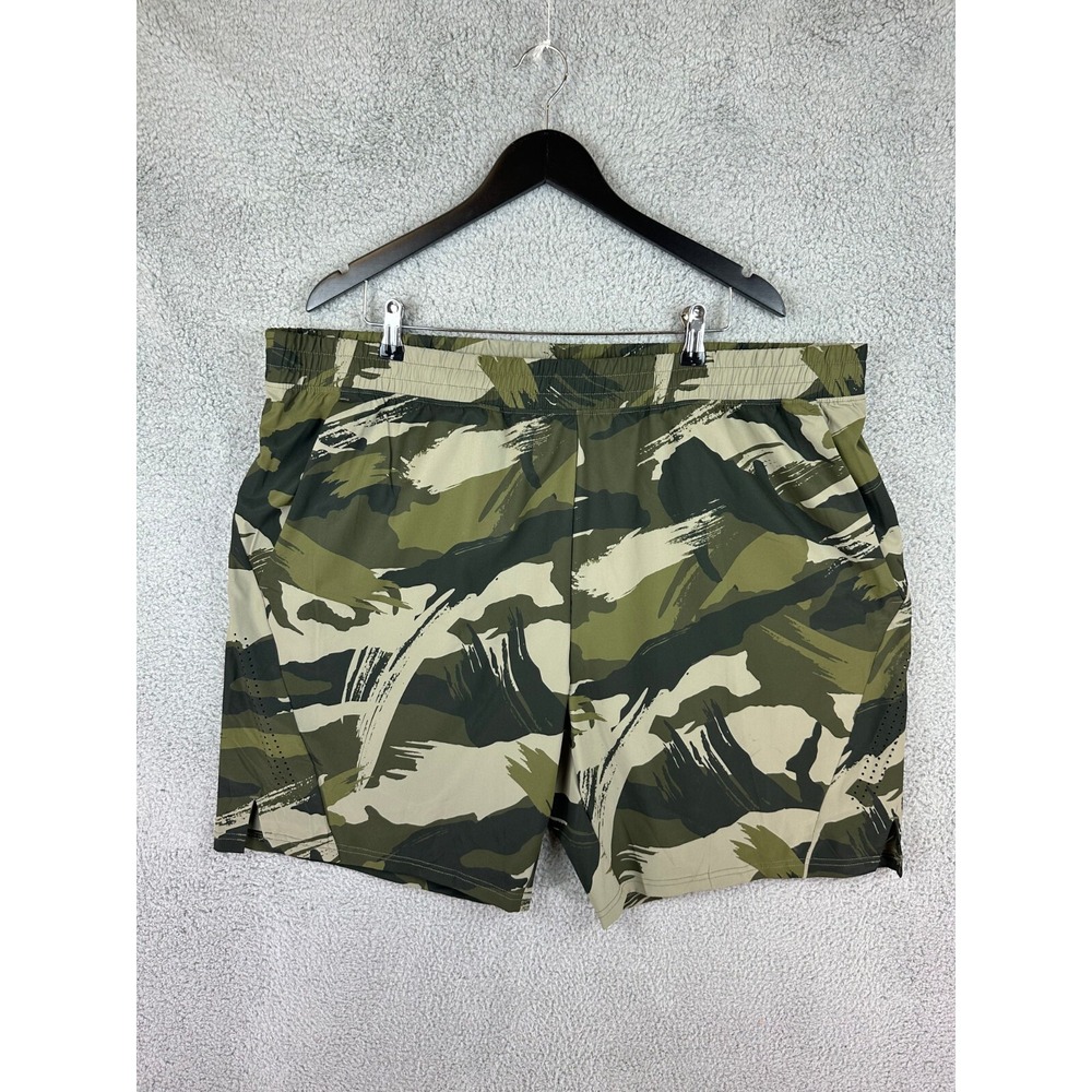 Athletic Mens Size 2XL Camo Shorts Vented Hiking Active Running Rugby